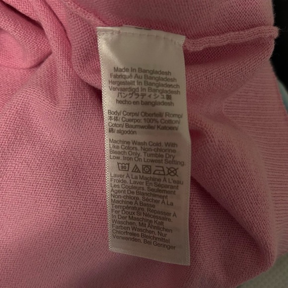 J. Crew Teddie Soft Pink and Red Hearts Crew Neck Sweater. Size L - Picture 10 of 10